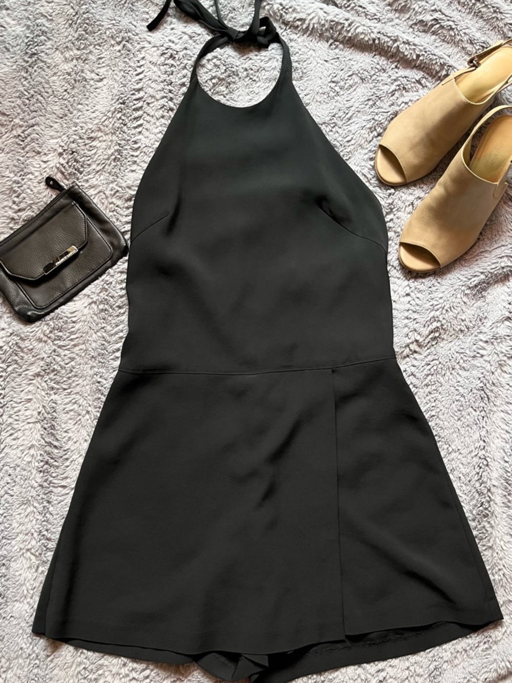 Banana Republic Black Halter Dress romper